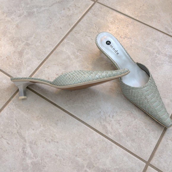 Vintage F.mode faux snake skin slip on pointed shoe - Picture 1 of 6